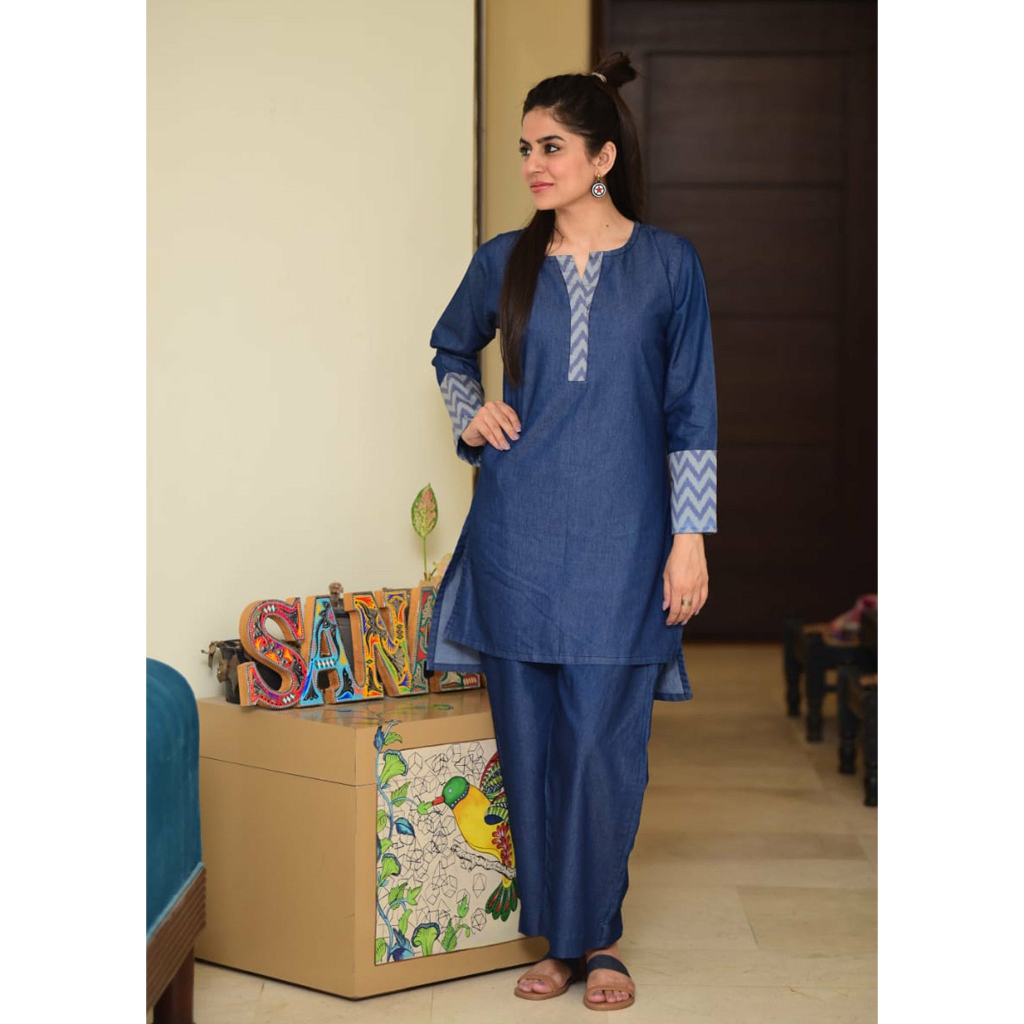 Sanam Baloch Denim Dress (CC-103)