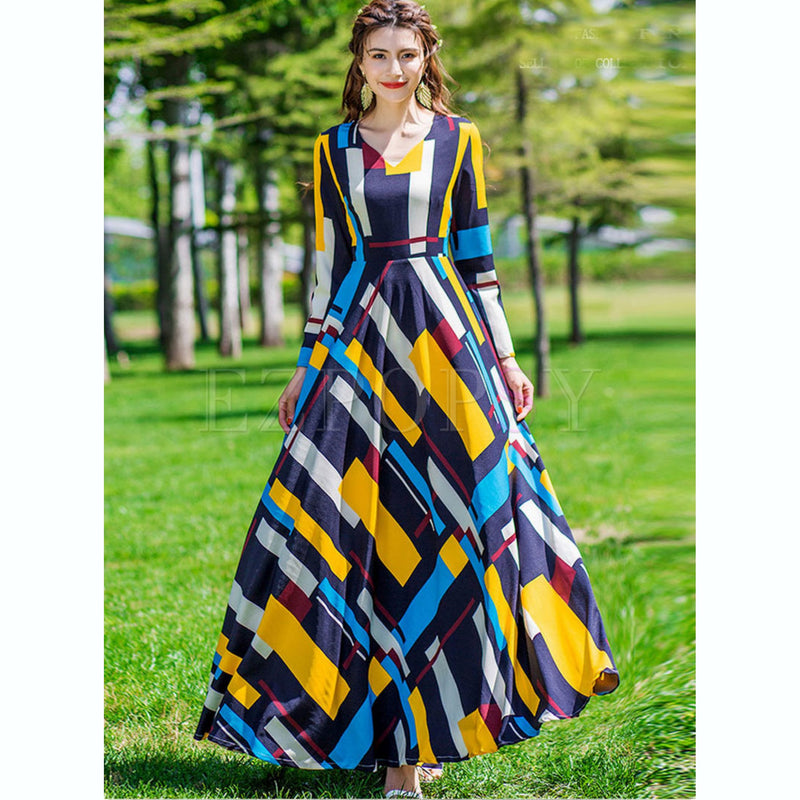 Silk Geometrical Maxi ( CC 257 )