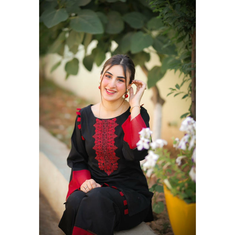 Black Organza Embroidery (CC 241)