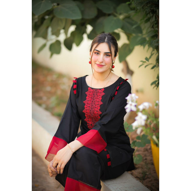Black Organza Embroidery (CC 241)